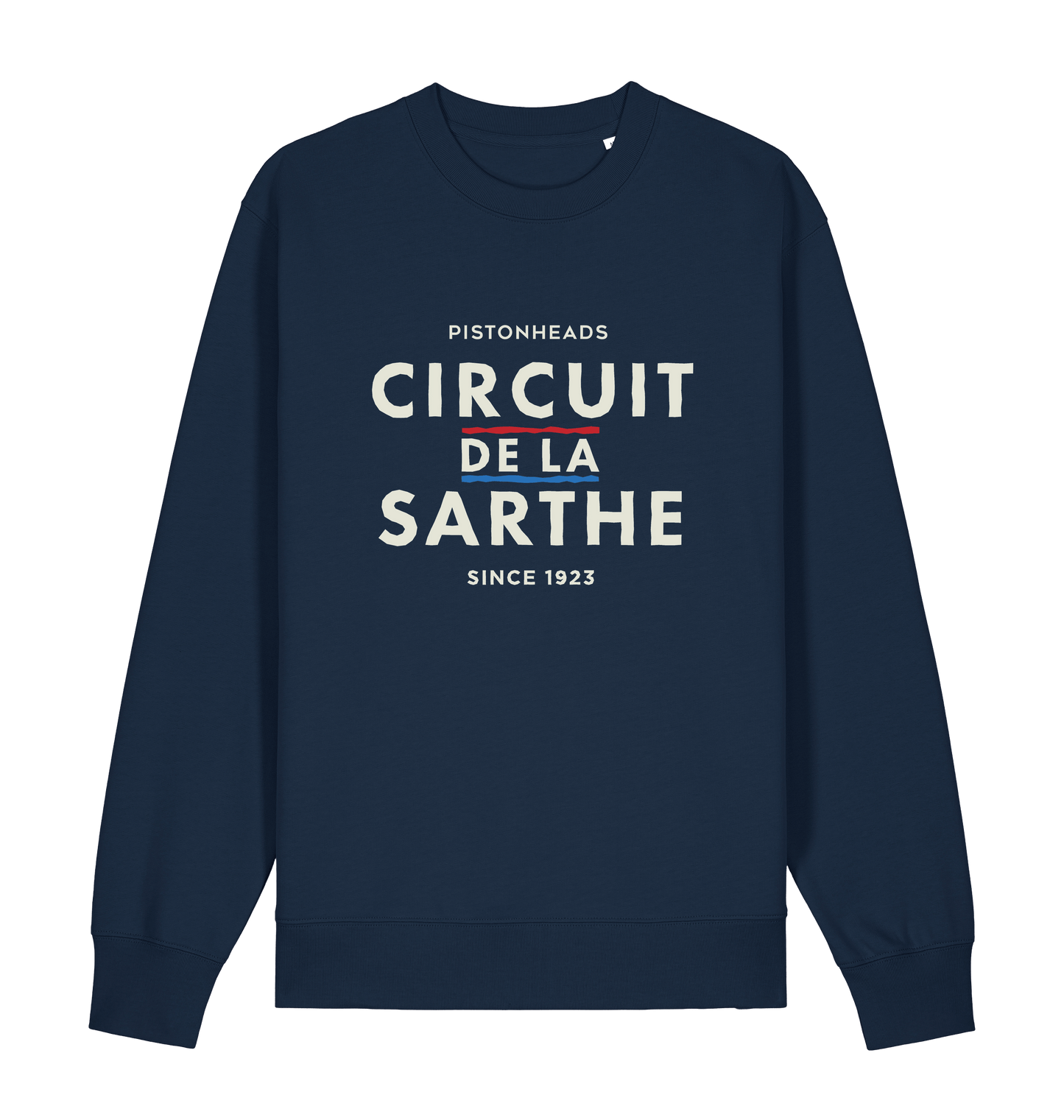 French Navy Printed Sweater Front