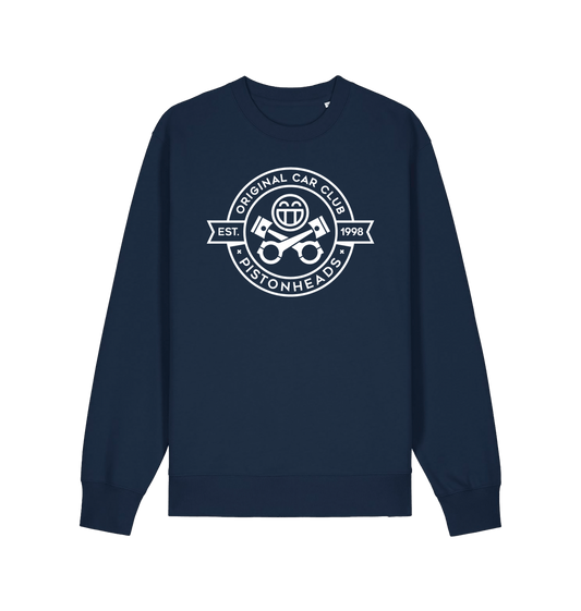 French Navy Printed Sweater Front