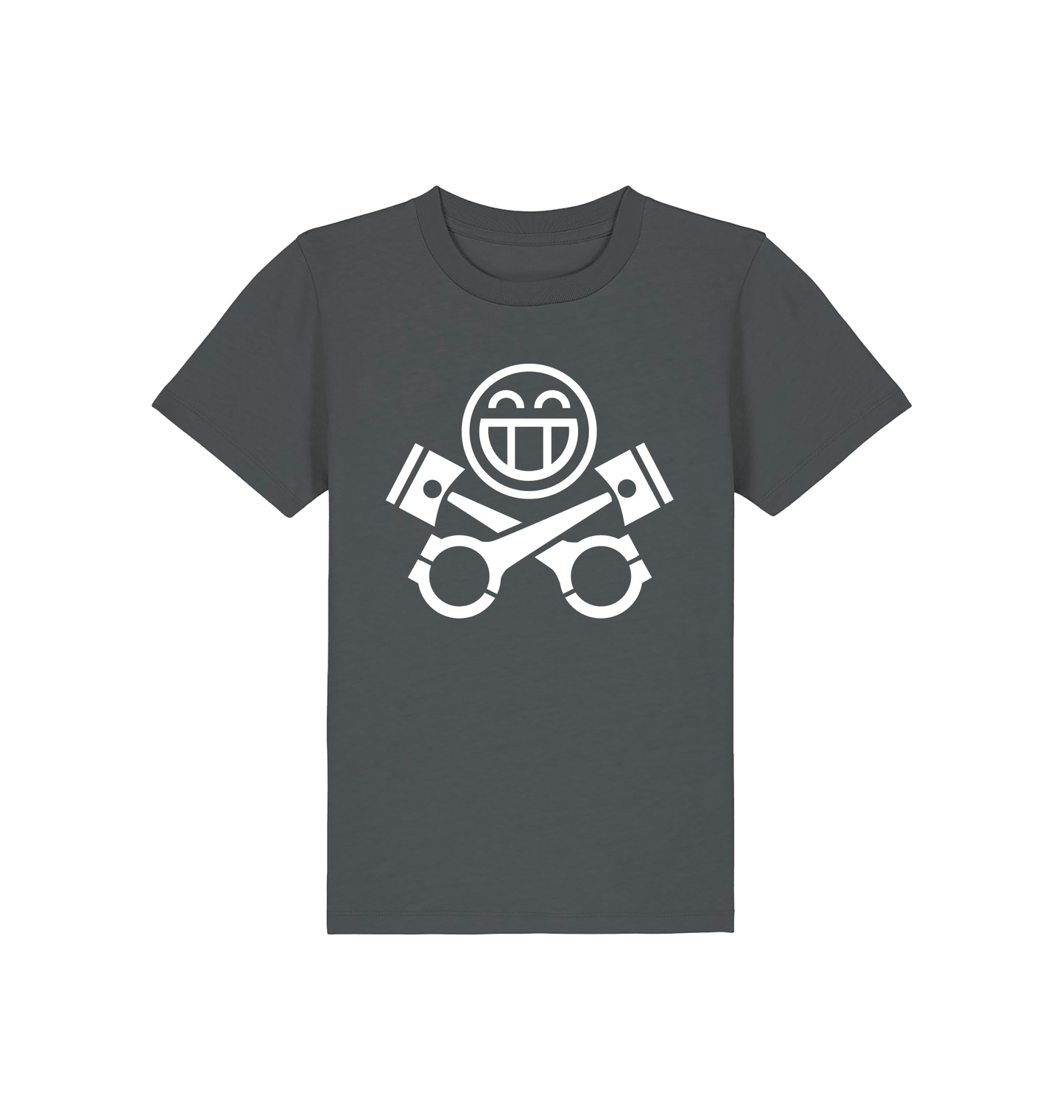 Anthracite Printed Kids T-Shirt Front