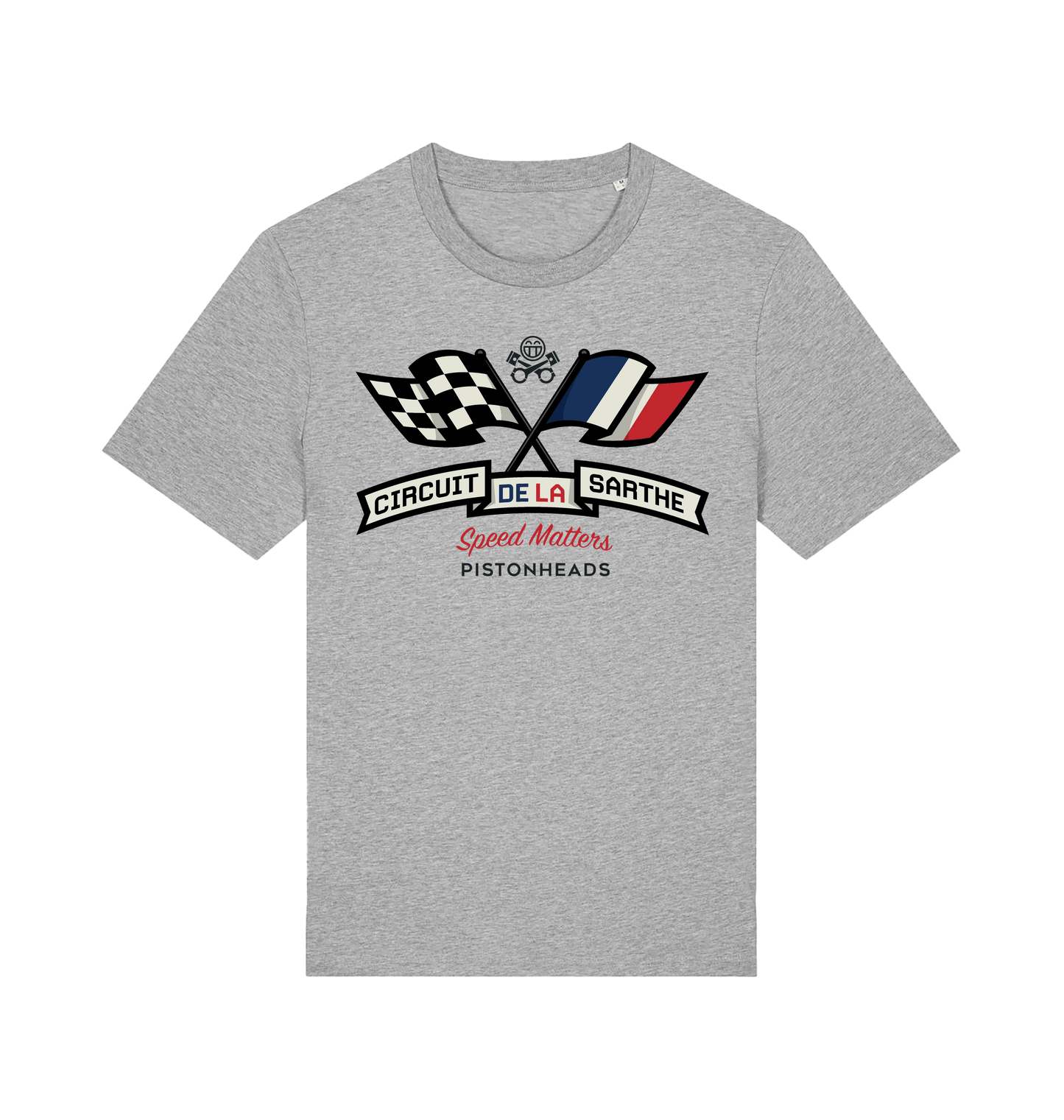 Heather Grey Printed T-shirt Front