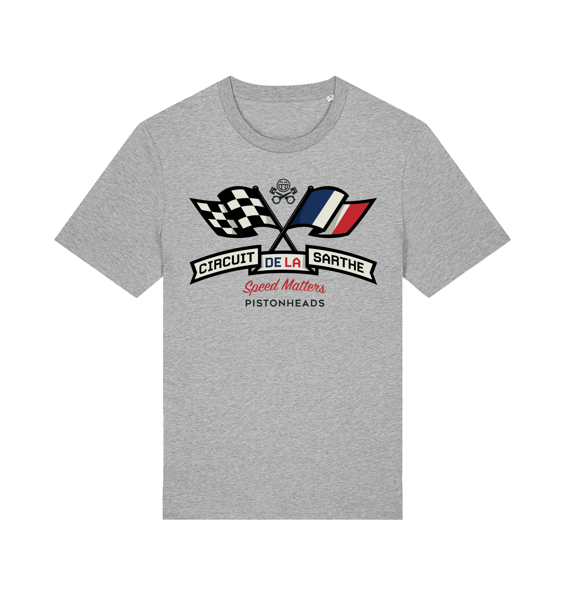 Heather Grey Printed T-shirt Front
