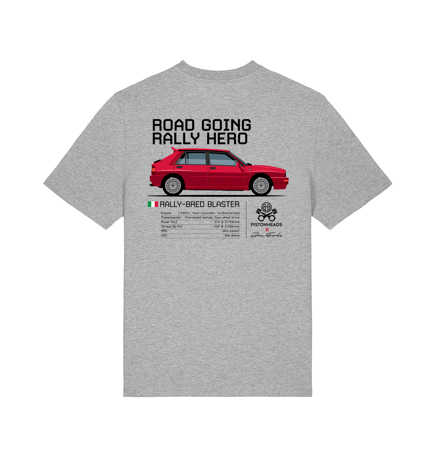 Heather Grey Printed T-shirt Back