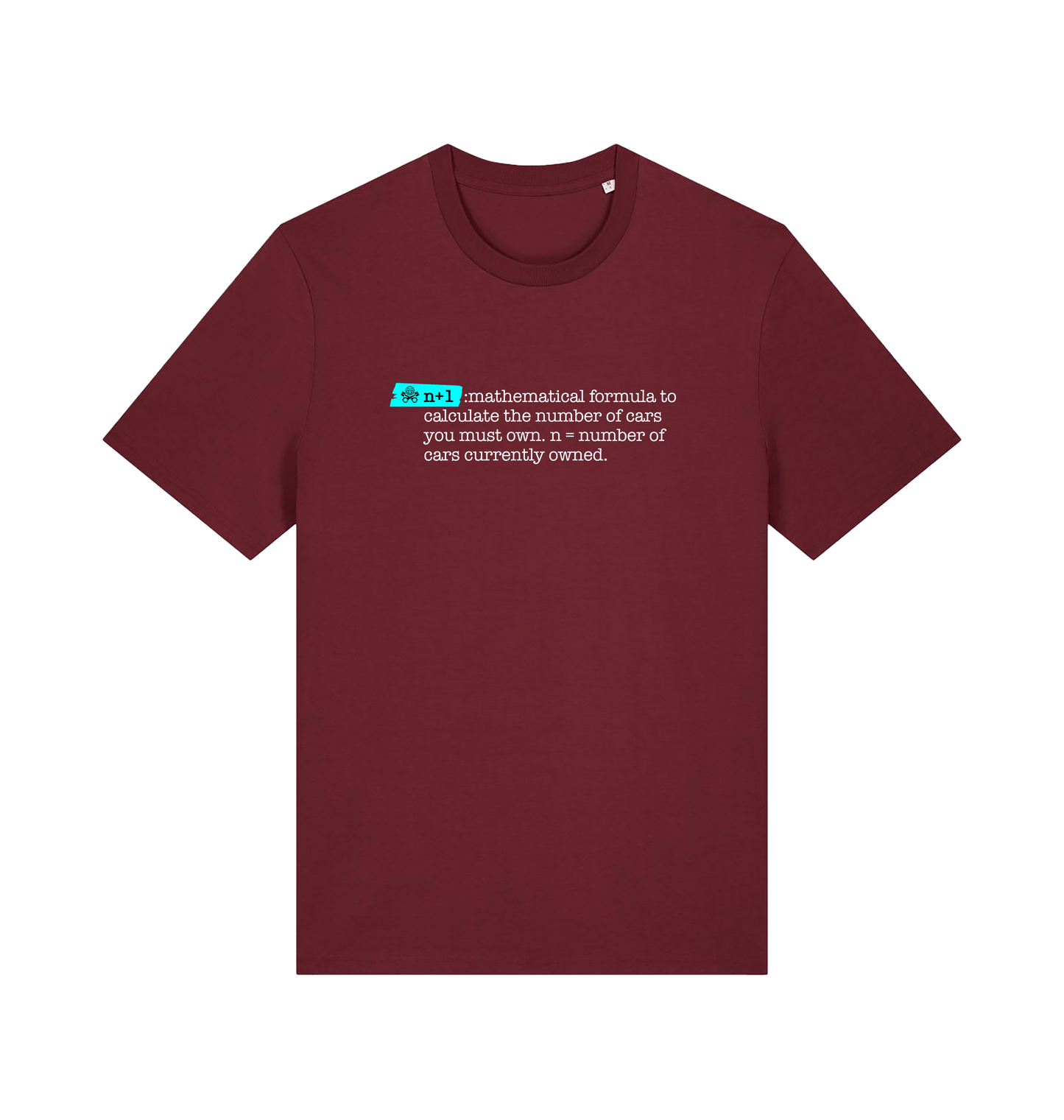 Burgundy Printed T-shirt Front