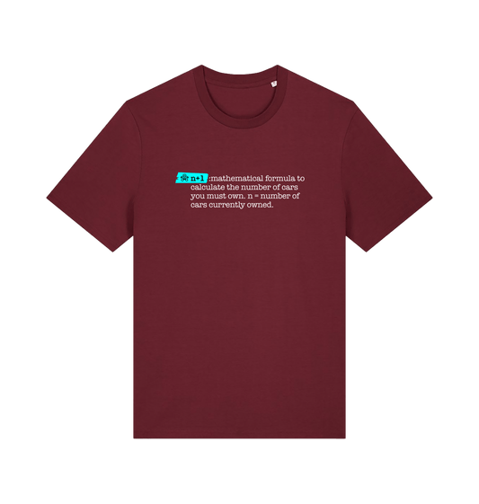 Burgundy Printed T-shirt Front