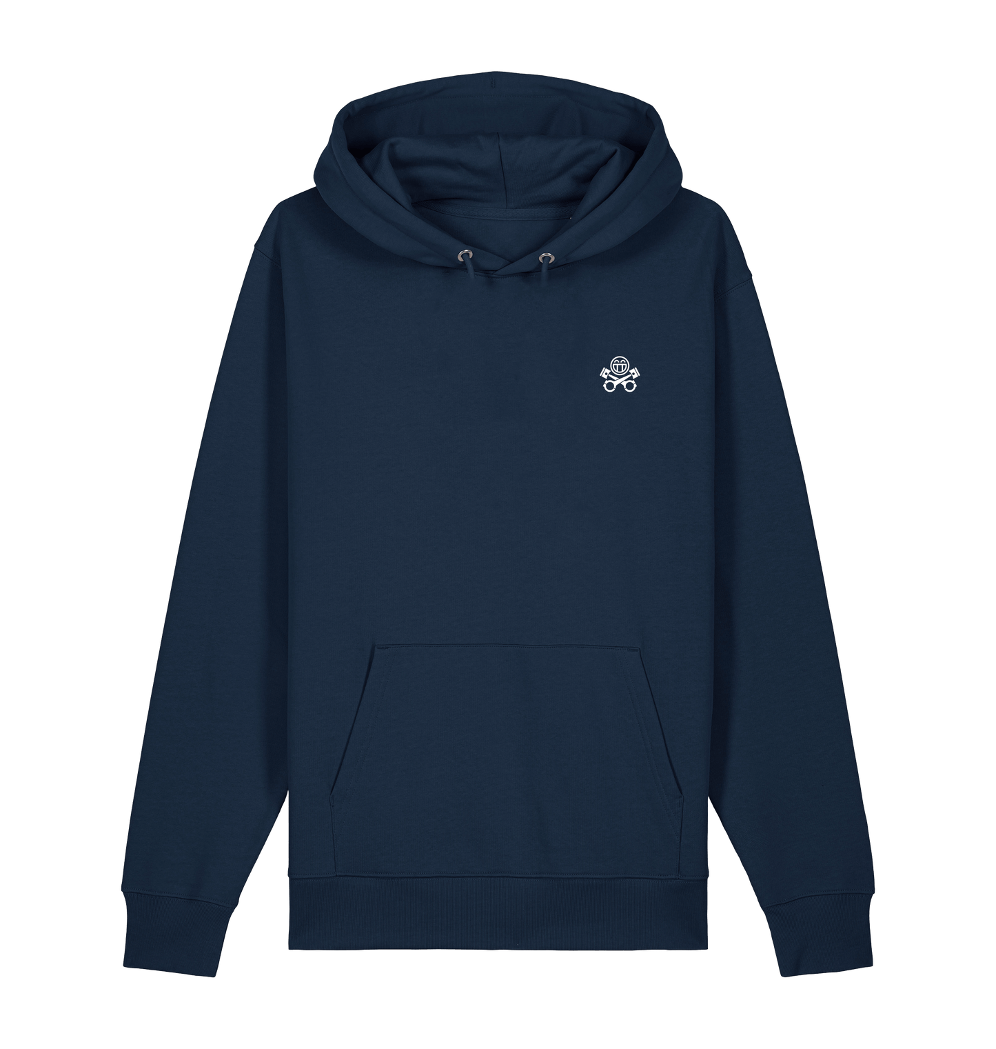French Navy Printed Sweater Front