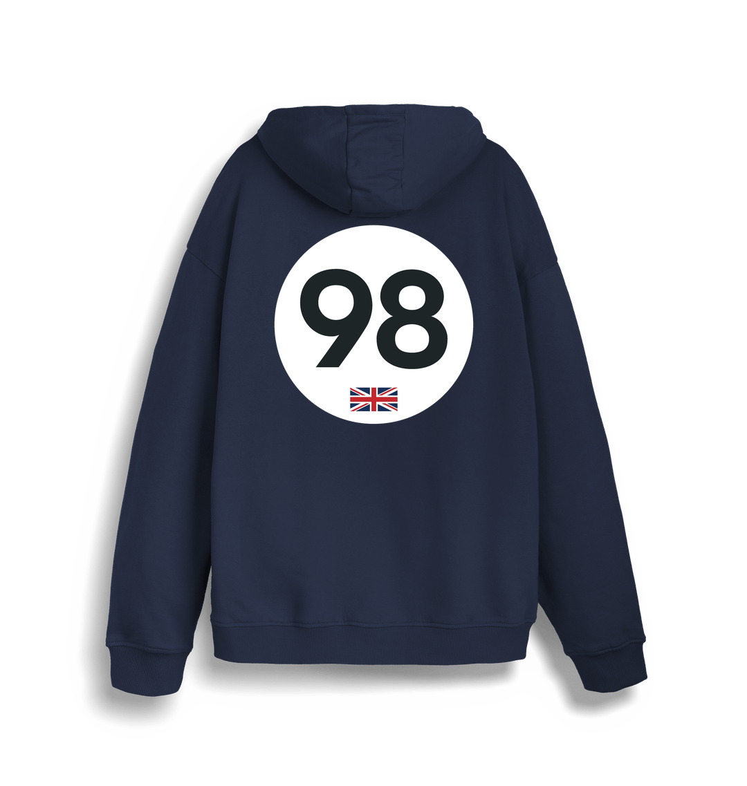 French Navy Printed Sweater Back