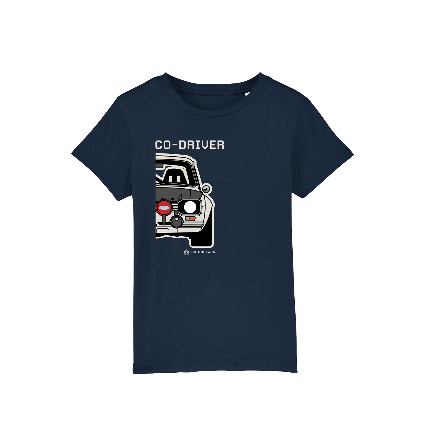 French Navy Printed Kids T-Shirt Front