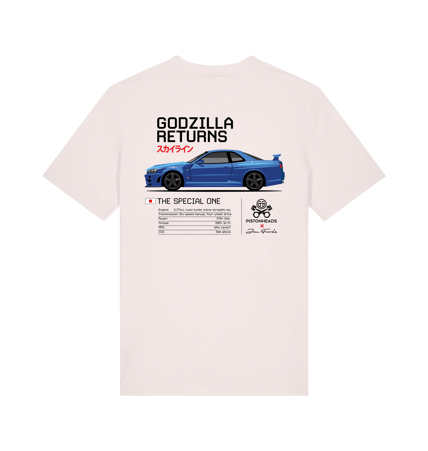 Vintage White Printed T-shirt Back