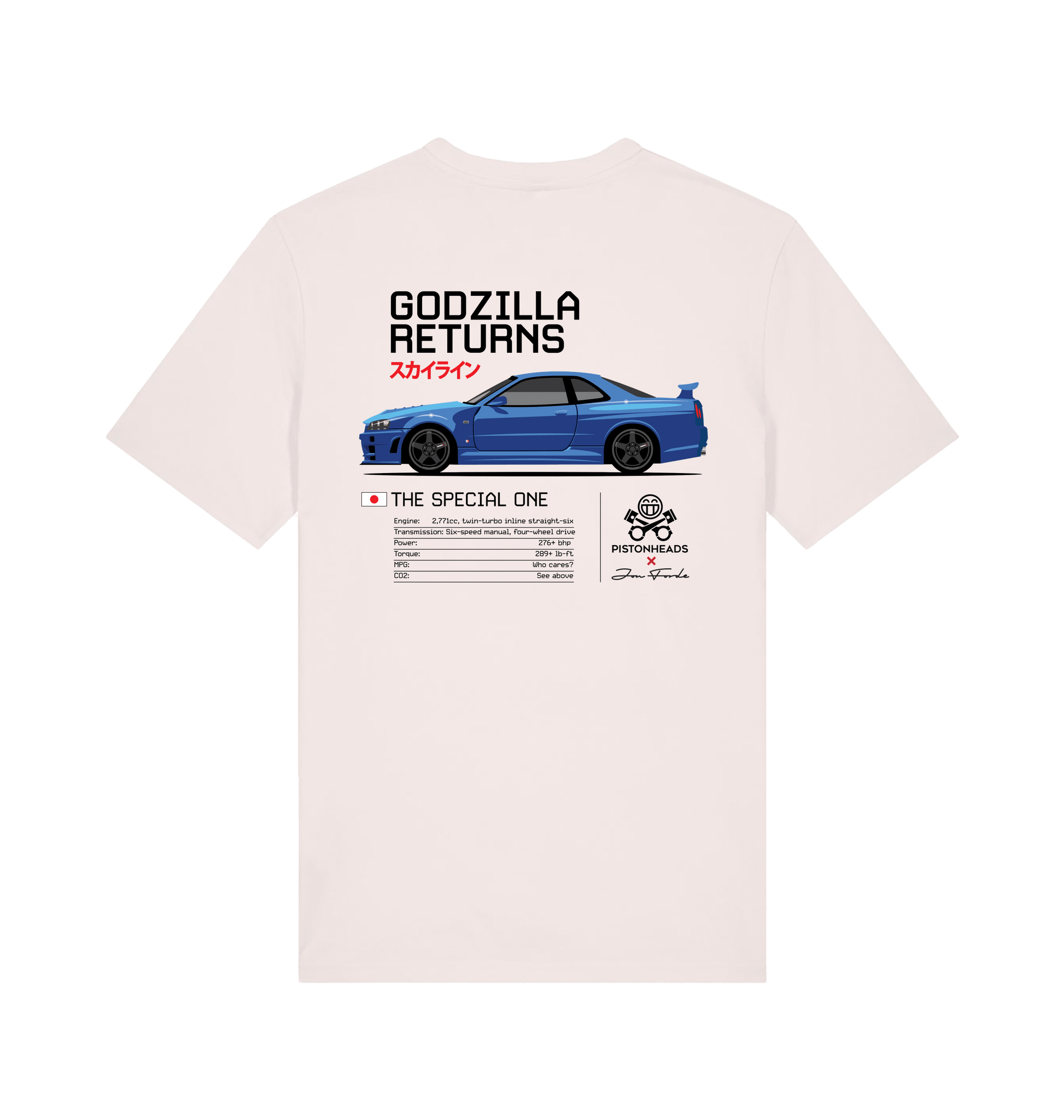 Vintage White Printed T-shirt Back