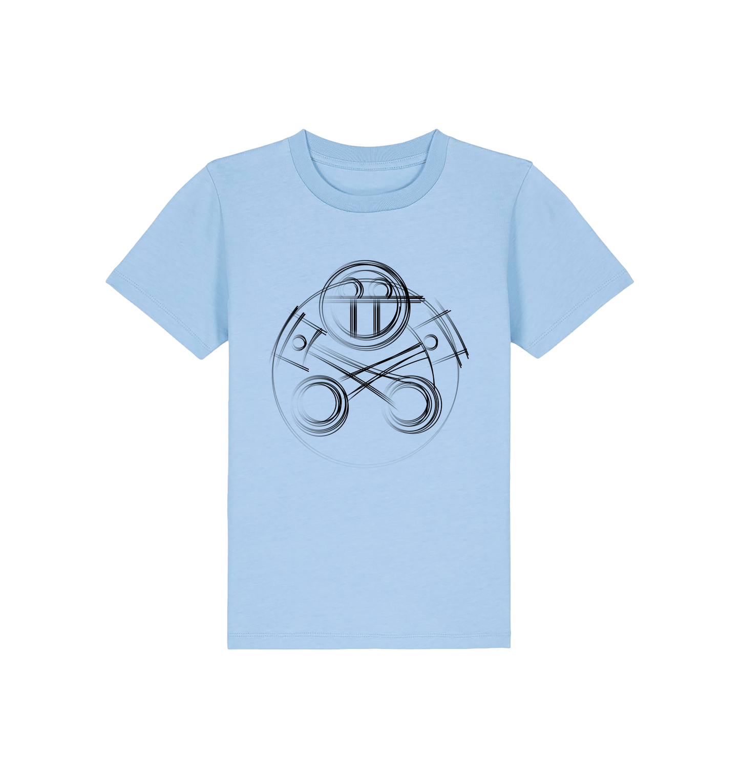 Blue Soul Printed Kids T-Shirt Front
