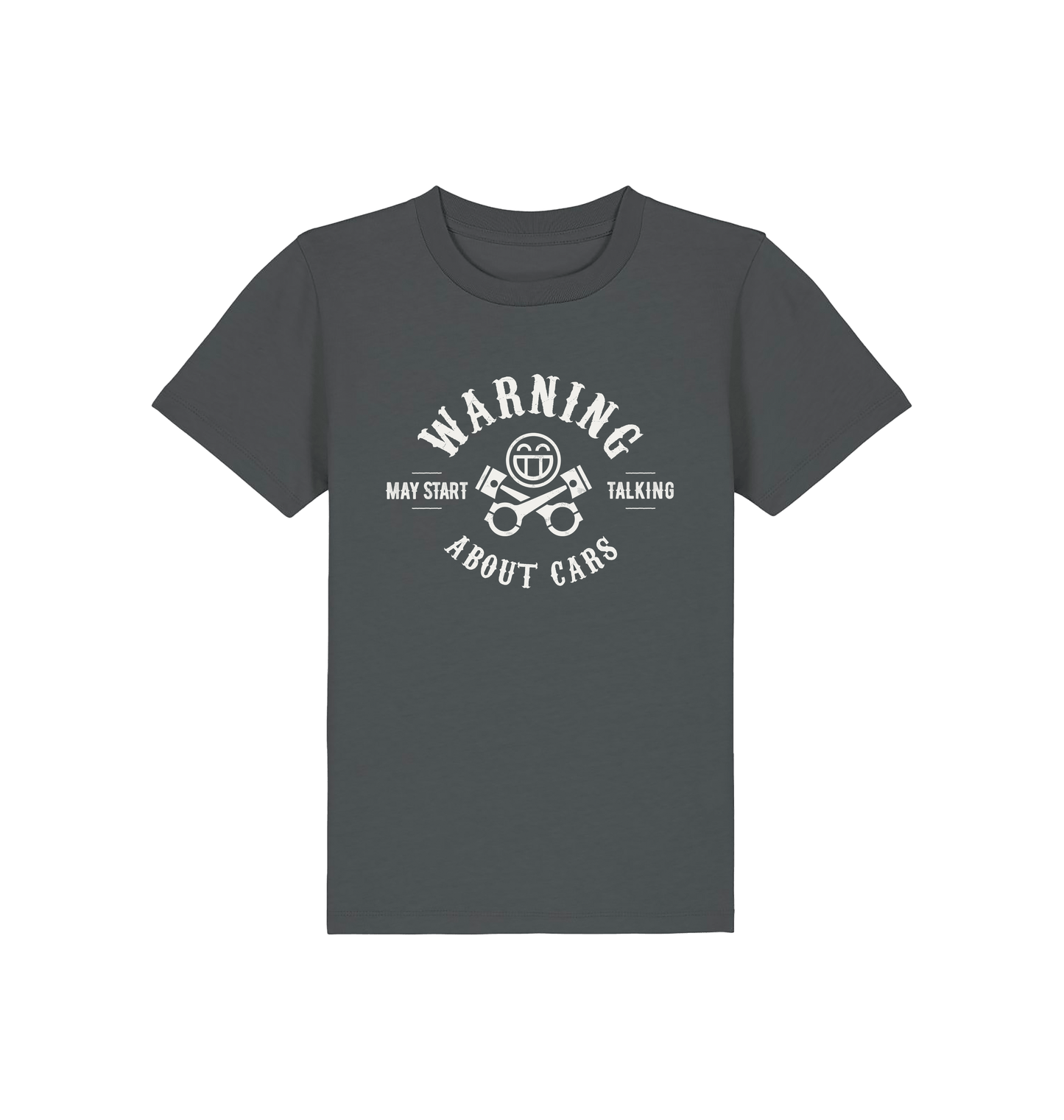 Anthracite Printed Kids T-Shirt Front