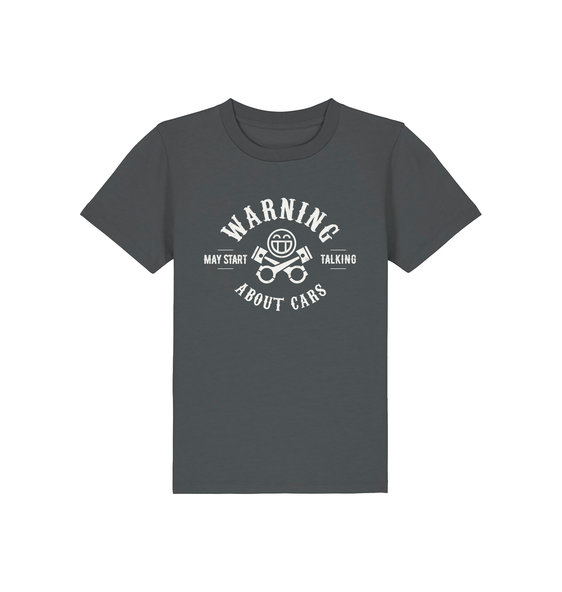 Anthracite Printed Kids T-Shirt Front