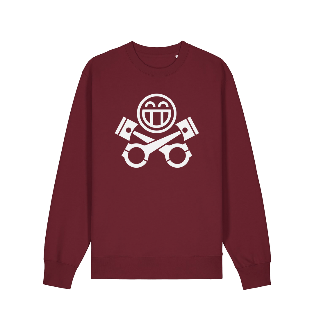 Burgundy Printed Sweater Front