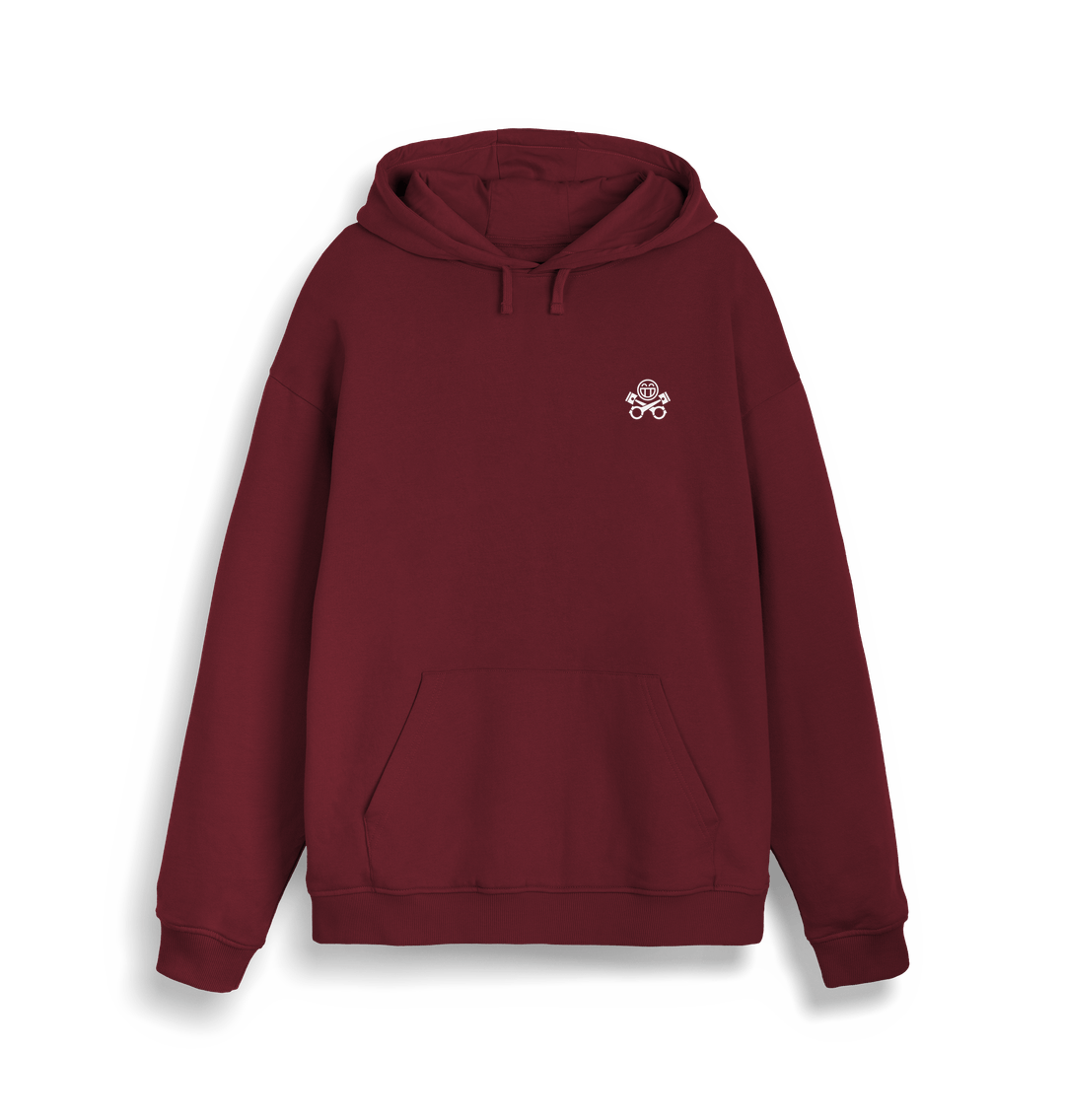 Burgundy Printed Sweater Front