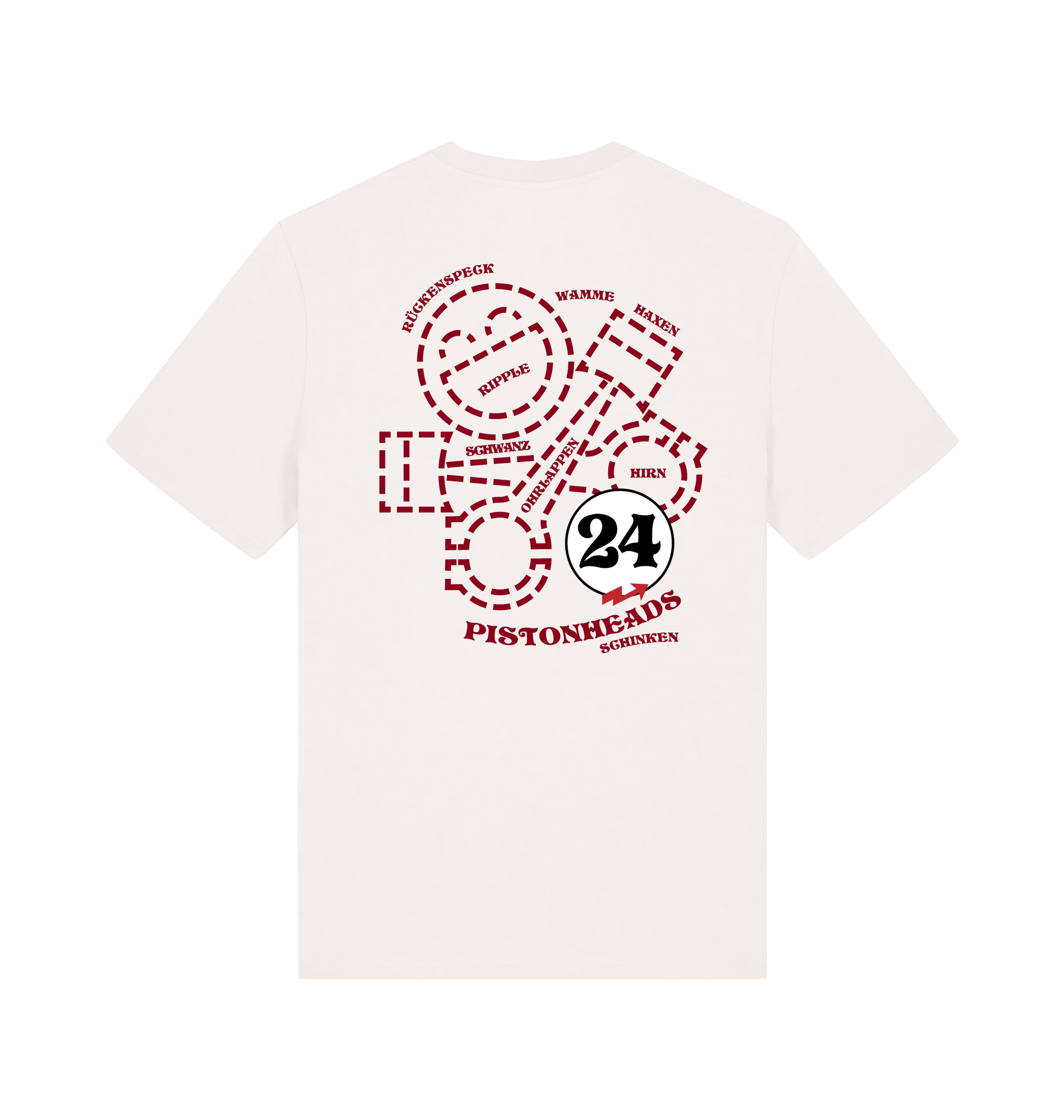 Off White Printed T-shirt Back