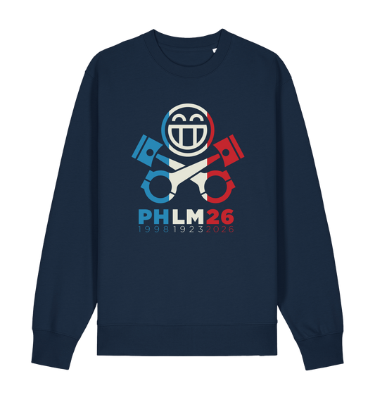 French Navy Printed Sweater Front